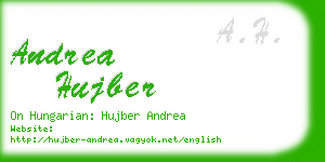 andrea hujber business card